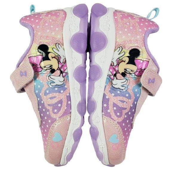 Disney Minnie Mouse Girls Light Up Light Up Shoes Size 6 (14cms) New - Picture 5 of 16